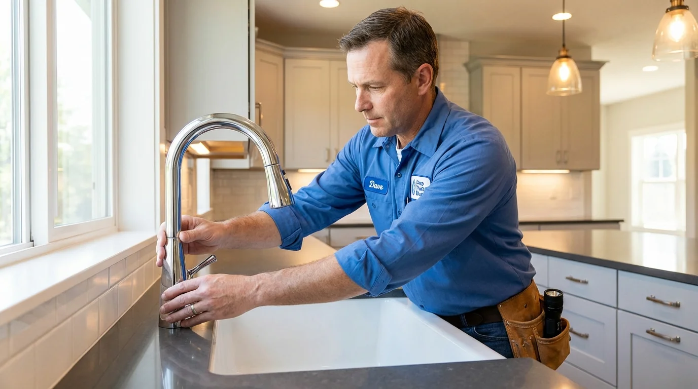 Kitchen faucet installation by Johns Plumbing LLC in Fort Myers
