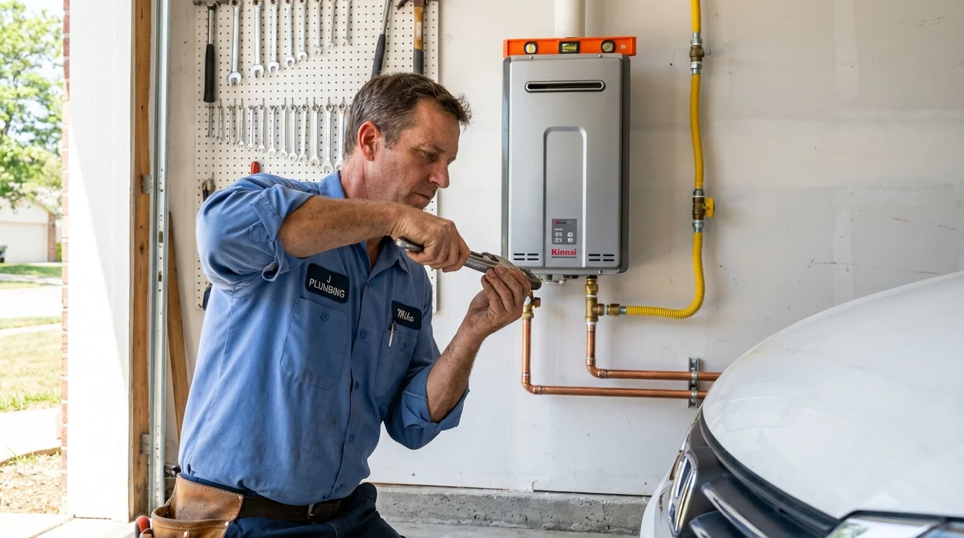Tankless water heater installation by a Johns Plumbing LLC plumber in Fort Myers